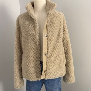 Women's Cream Textured Jacket